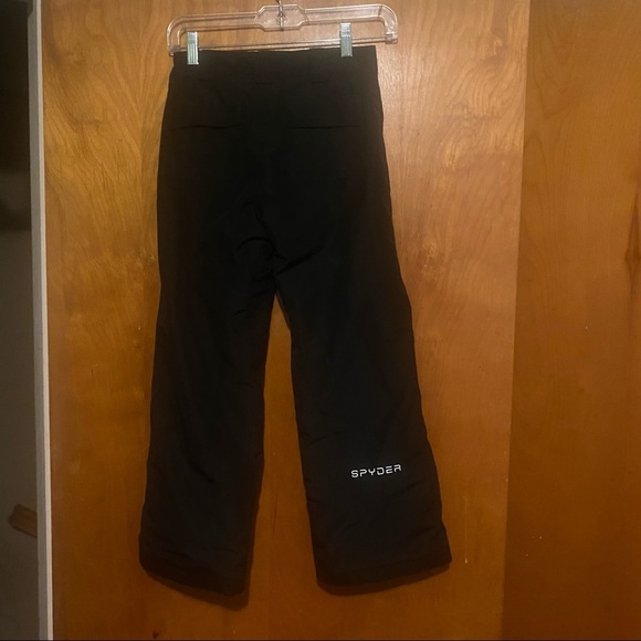 𝅺Kids Spyder black insulated ski snow pants size 8 Child - Picture 2 of 6